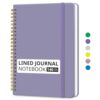 Taja Lined Spiral Journal Notebook for Women & Men, 140 Pages, College Ruled Hardcover Notebook for Work & Note Taking, Journals for Writing, A5 (6" x 8") - Dusky Lilac