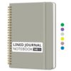 Taja Lined Spiral Journal Notebook for Women & Men, 140 Pages, College Ruled Hardcover Notebook for Work & Note Taking, Journals for Writing, A5 (6" x 8") - Mist Gray