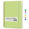 Taja Lined Spiral Journal Notebook for Women & Men, 140 Pages, College Ruled Hardcover Notebook for Work & Note Taking, Journals for Writing, A5 (6" x 8") - Avocado Green