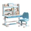 TAKEAUFLY Kids Functional Desk and Chair Set for Boys & Girls (Blue)