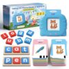 Talking Flash Cards & CVC Word Blocks Phonics Game Set for Toddlers