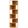 Tall Corner Bookshelf, Freestanding Display Storage Shelf