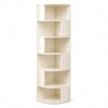 Tall Corner Shelf, 6 Tier Freestanding Bookcase for Home
