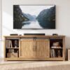Tall TV Stand with Storage, 78.75" Media Console with Sliding Barn Doors