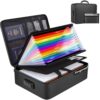 Tamfile Fireproof Document Box with Lock, Heat Insulated Safe Money Bag