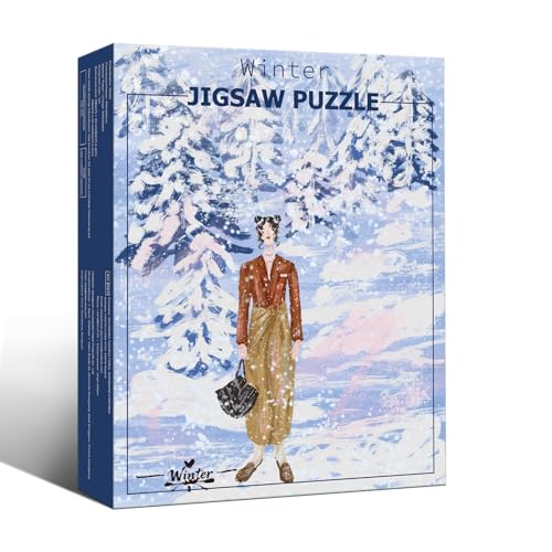 TangMosaic Puzzles for Adults 500 Pieces, Jigsaw Puzzle for Adults, Fun Challenging Family Puzzle, Winter Puzzles Game, Interlock Perfectly No Dust, Gifts for Easter Mother's Day Parents