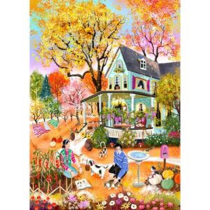 TangMosaic Puzzles for Adults 500 Pieces, Jigsaw Puzzle for Adults, Fun Challenging Family Puzzle -Warm Fall Sun Puzzles, Interlock Perfectly No Dust, Gifts for Friends Parents Father's Day
