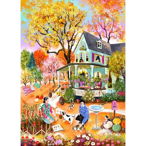 TangMosaic Puzzles for Adults 500 Pieces, Jigsaw Puzzle for Adults, Fun Challenging Family Puzzle -Warm Fall Sun Puzzles, Interlock Perfectly No Dust, Gifts for Friends Parents Father's Day