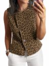 Tankaneo Women Denim Vest Tops Sleeveless Jean Shirts Jacket Waistcoats