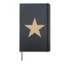 Tan Star on Multiple Colours Hardcover Journal, Black