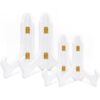 Tatuo 4 Pack 5 Inch and 6 Inch Wooden Plate Display Stand, White