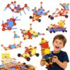 Tazakure 160PCS STEM Creative Set 360° Connectors for Kids 3-12 Yellow