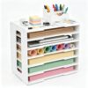 Tcatec 11X17 Construction Paper Organizer A3 PVC Scrapbook Storage Rack
