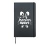 Teacher Bunny Easter Shirt Cute School Teacher Hardcover Journal, Black