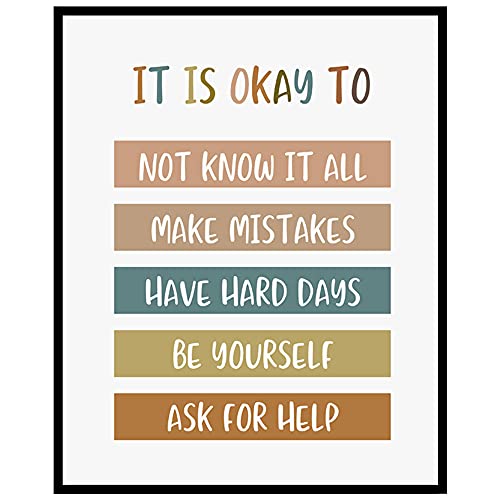 Teacher Decor for Classroom, Boho Classroom Wall Art Print, Motivational Quote Poster, Classroom Signs for Walls, School Room Decor for Elementary, Middle & High School,(8X10 Unframed)