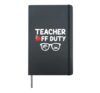 Teacher Off Duty Hardcover Journal, Black