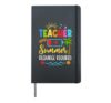 Teacher Summer Recharge Required Last Day School Women Funny Hardcover Journal, Black
