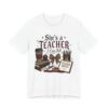 Teacher T-Shirt Leopard Print Supplies School Apparel for Women Educators - White - XL