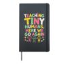 Teacher Teaching Tiny Humans Here We Go Again Preschool Hardcover Journal, Black