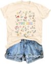 Teacher T Shirts for Women Goose Teacher Shirt Back to School Tees Apricot