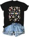 Teacher T Shirts for Women Goose Teacher Shirt Back to School Tees Black