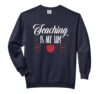 Teaching is My Jam Funny Teacher Quote Classroom Humor Comfort Colors Adult Sweatshirt