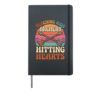 Teaching Kids Archery Hitting Hearts Instructor Retro Hardcover Journal, Black