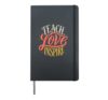 Teach Love Inspire Hand Lettered Educator Motto Hardcover Journal, Black