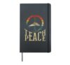 Teach Peace Hardcover Journal, Black