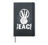 Teach Peace Hardcover Journal, Black
