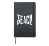 Teach Peace Positive Message Inspirational Teacher Apparel Hardcover Journal, Black