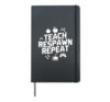 Teach Respawn Repeat Classroom Boss Mode Hardcover Journal, Black
