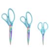 Teal Scissors All Purpose, Blades Shears, Rubber Comfort Grip Handle, Multipurpose Scissors 3 Pack, Great for Office, Fabric, Sewing, Arts, and Home Supplies, Blue