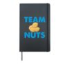 Team Nuts - Team Boy Gender Reveal Party Baby Shower Hardcover Journal, Black