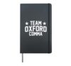 Team Oxford Comma Grammar Police English Nerd Hardcover Journal, Black