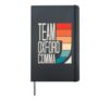 Team Oxford Comma Grammar Police English Teacher Grammarian Hardcover Journal, Black