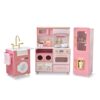 Teamson Little Chef Savannah Wooden Montessori Play Kitchen, Pink