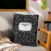 TEASIK Composition Notebook Pillow,Classroom Reading Corner,Back to School Plush Throw Pillow,First Day of School Decor,School Girl Style Classroom Decor,Student Teacher Gift Composition Book Decor