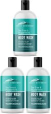 Tea Tree Body Wash for Men and Women – Natural Tea Tree Oil Body Cleanser for Odor, Skin Irritations, Hydrating Shower Gel for Sensitive Skin, Gentle and Refreshing Body Wash (Pack of 3)