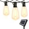 TECHKO Solar 25-Bulb LED String Lights - 52ft w/USB Charging