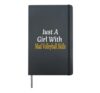 Teen Girls Women Kids College Volleyball Libero Setter Gift Hardcover Journal, Black