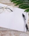 TeesAndTankYou Bow Kindergarten Teacher 5" x 7" Hardbound Soft Touch Notebook Journal (Ruled, 80 Pages) White