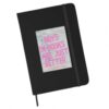 TeesAndTankYou Library Card Boys In Books 5" x 7" Hardbound Soft Touch Notebook Journal (Ruled, 80 Pages) Black