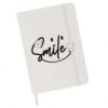 TeesAndTankYou Smile Daisy 5" x 7" Hardbound Soft Touch Notebook Journal (Ruled, 80 Pages) White