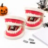 Teeth Shaped Stapler, Funny Teeth Shaped Mini Desktop Office Stapler (2PC)