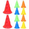 TEHAUX 10pcs Plastic Agility Cones, 12" Training Agility Field Marker