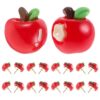TEHAUX 20pcs Cute Fruit Shaped Push Pins for Bulletin Boards and Cork Boards, Decorative Resin and Metal Thumb Tacks with Firm Grip and Ergonomic Design, for Office Desks and Home Office