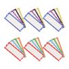 TEHAUX 40pcs Reusable Magnetic Dry Erase Labels with Colored Borders Writable Erasable Name Tags for Whiteboard Refrigerator Locker Office and Classroom Organization