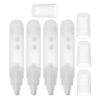 TEHAUX 4pcs Refillable Empty Paint Marker Shells with Tip Polypropylene Acrylic Touch up Pens for Leather Dye Rock Painting Wood Ceramic Metallic Drawing Compatible with Standard