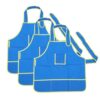 TEHAUX Painting Apron 3pcs Waterproof Plastic Smock for Blue